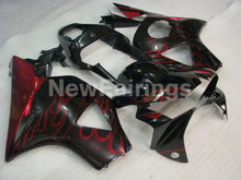 Cargar imagen en el visor de la galería, Black and Red Flame - CBR 954 RR 02-03 Fairing Kit