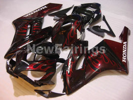 Black and Red Flame - CBR1000RR 04-05 Fairing Kit