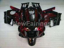 Cargar imagen en el visor de la galería, Black and Red Flame - CBR600 F2 91-94 Fairing Kit