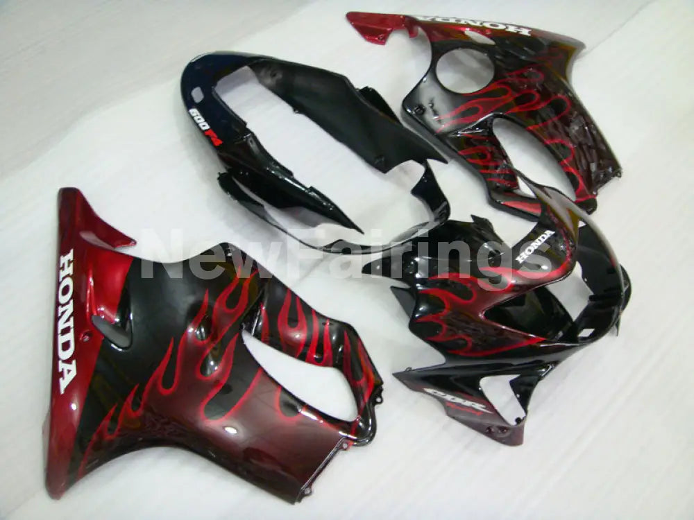 Black and Red Flame - CBR600 F4 99-00 Fairing Kit