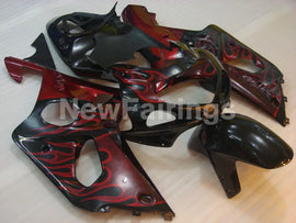Black and Red Flame - GSX-R1000 00-02 Fairing Kit