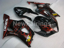 Cargar imagen en el visor de la galería, Black Red Flame - GSX-R1000 03-04 Fairing Kit