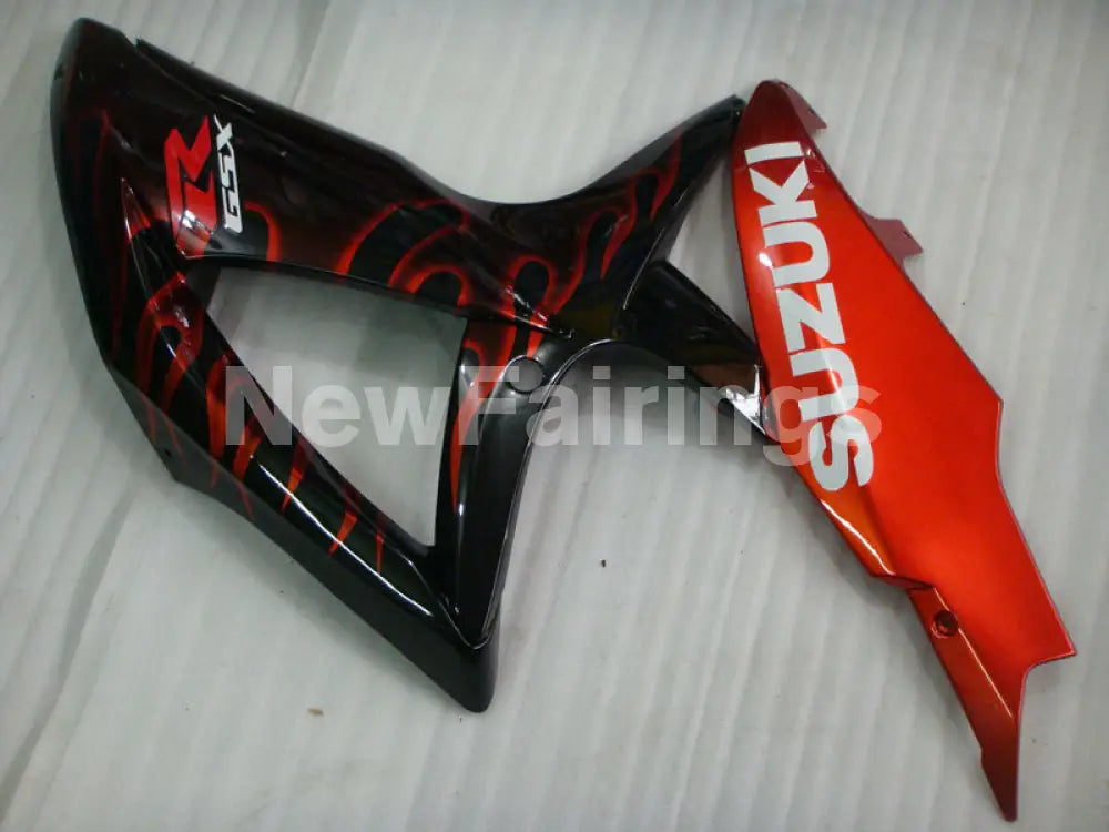 Black and Red Flame - GSX-R750 08-10 Fairing Kit