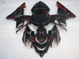 Black and Red Flame - NINJA ZX-10R 04-05 Fairing Kit
