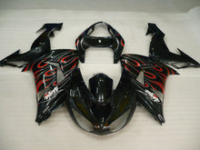 Cargar imagen en el visor de la galería, Black and Red Flame - NINJA ZX-10R 06-07 Fairing Kit