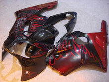 Cargar imagen en el visor de la galería, Black and Red Flame - NINJA ZX-12R 00-01 Fairing Kit