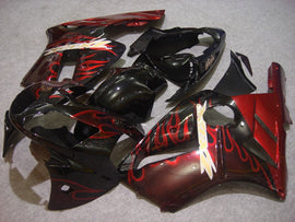 Black and Red Flame - NINJA ZX-12R 02-04 Fairing Kit