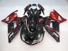 Cargar imagen en el visor de la galería, Black and Red Flame - NINJA ZX-14R 06-11 Fairing Kit