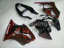Cargar imagen en el visor de la galería, Black Red Flame - NINJA ZX-6R 00-02 Fairing Kit