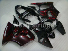 Cargar imagen en el visor de la galería, Black and Red Flame - NINJA ZX-6R 00-02 Fairing Kit