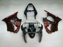 Cargar imagen en el visor de la galería, Black Red Flame - NINJA ZX-6R 00-02 Fairing Kit