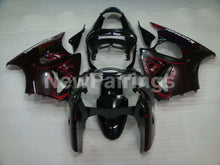 Cargar imagen en el visor de la galería, Black and Red Flame - NINJA ZX-6R 00-02 Fairing Kit