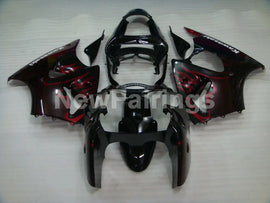 Black and Red Flame - NINJA ZX-6R 00-02 Fairing Kit