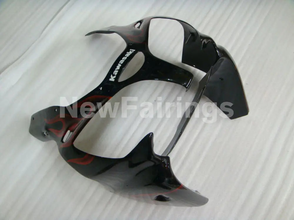 Black Red Flame - NINJA ZX-6R 00-02 Fairing Kit