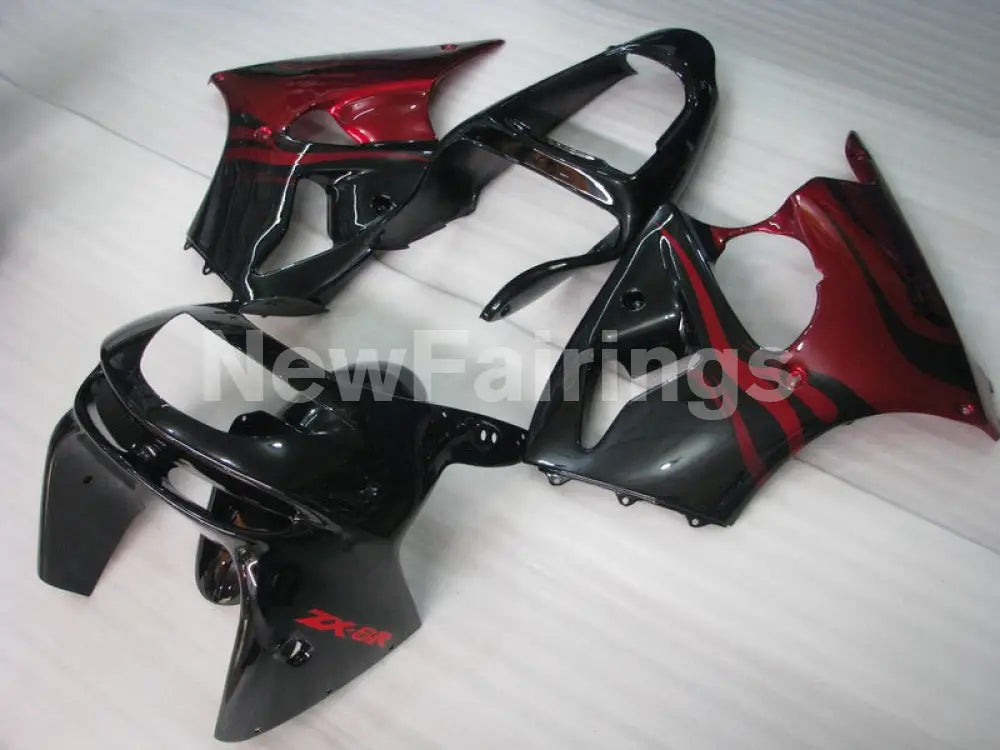 Black and Red Flame - NINJA ZX-6R 98-99 Fairing Kit