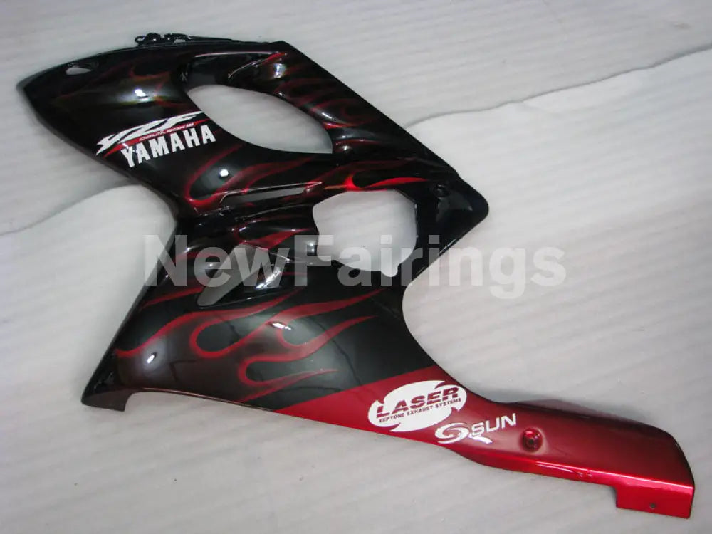 Black and Red Flame - YZF600R Thundercat 96-07 Fairing Kit
