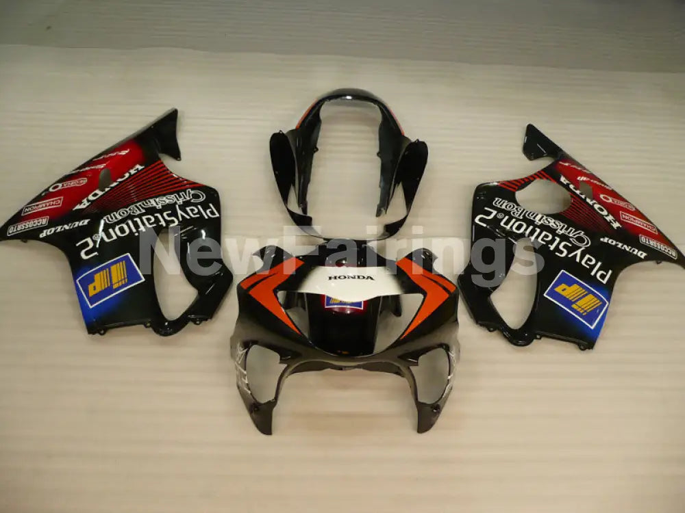 Black and Red Play Station - CBR600 F4 99-00 Fairing Kit