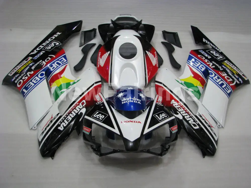 Black and Red White Lee - CBR1000RR 04-05 Fairing Kit