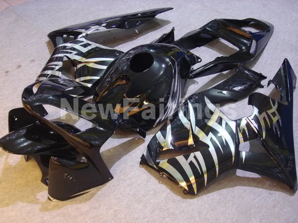 Black with Silver Decal Factory Style - CBR600RR 05-06 Fairing Kit