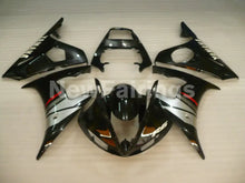 Cargar imagen en el visor de la galería, Black and Silver Factory Style - YZF-R6 03-04 Fairing Kit
