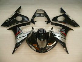 Black and Silver Factory Style - YZF-R6 03-04 Fairing Kit