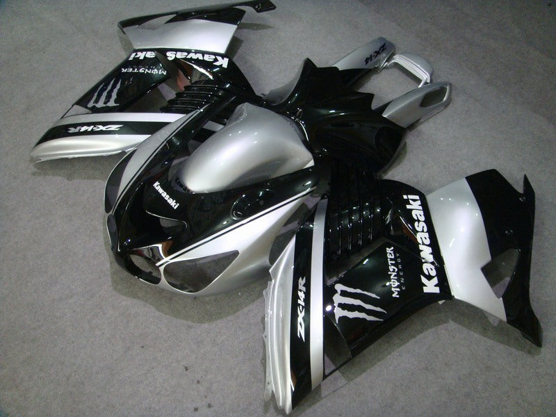 Black and Silver Monster - NINJA ZX-14R 06-11 Fairing Kit