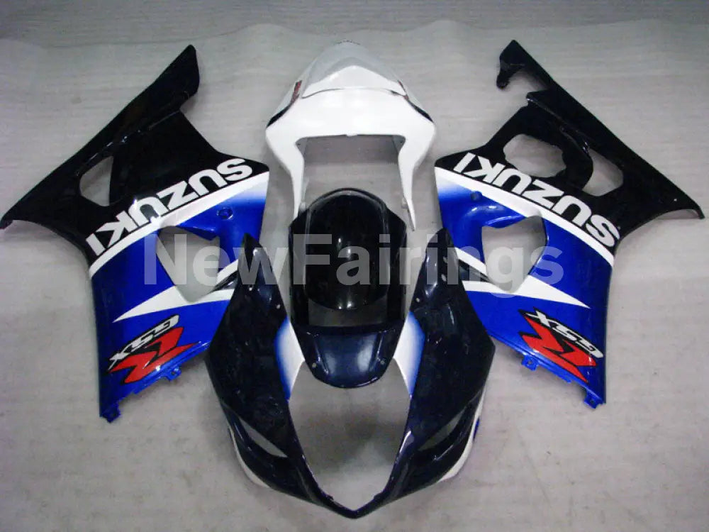 Black White and Blue Factory Style - GSX-R1000 03-04 Fairing Kit