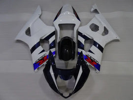 Black and White Blue Factory Style - GSX-R1000 03-04 Fairing Kit