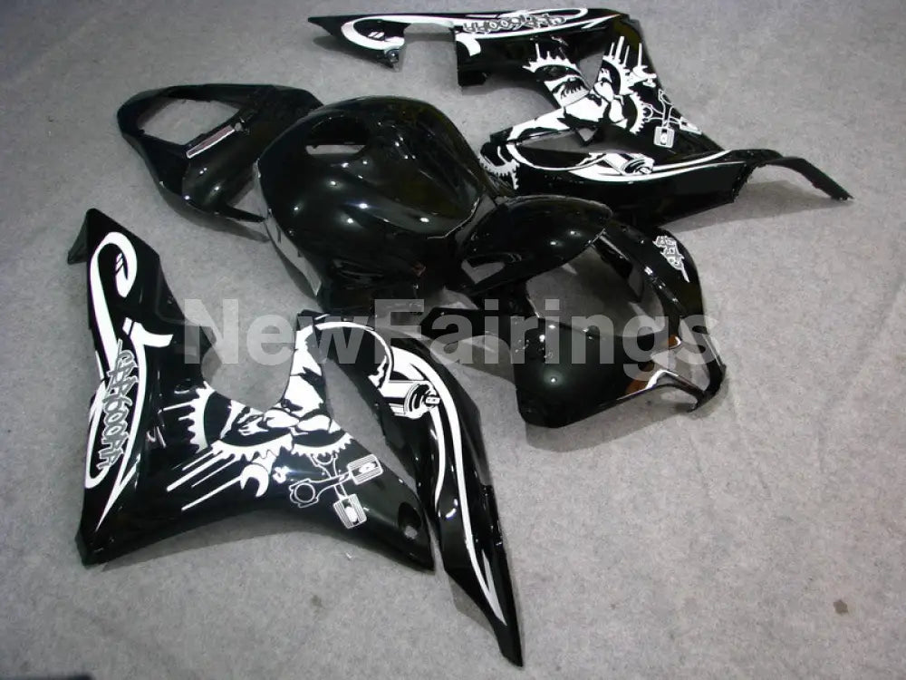 Black with white decal Factory Style - CBR600RR 07-08 Fairing Kit
