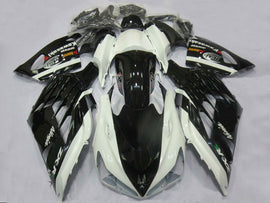 Black and White Factory Style - NINJA ZX-14R 12-25 Fairing Kit