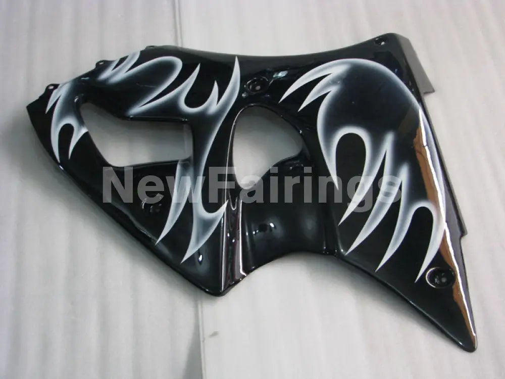 Black and White Flame - NINJA ZX-6R 00-02 Fairing Kit