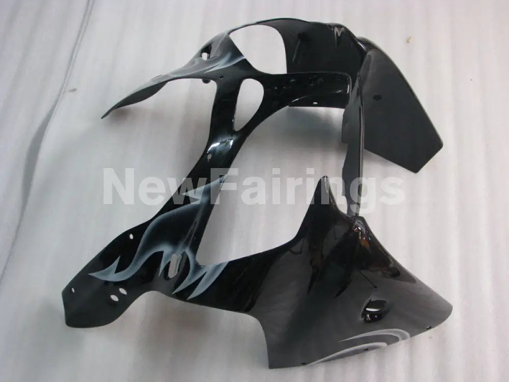 Black and White Flame - NINJA ZX-6R 00-02 Fairing Kit