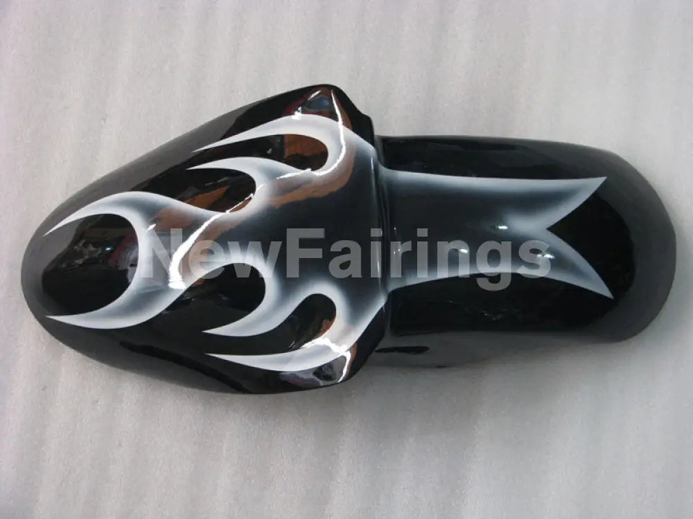 Black and White Flame - NINJA ZX-6R 00-02 Fairing Kit