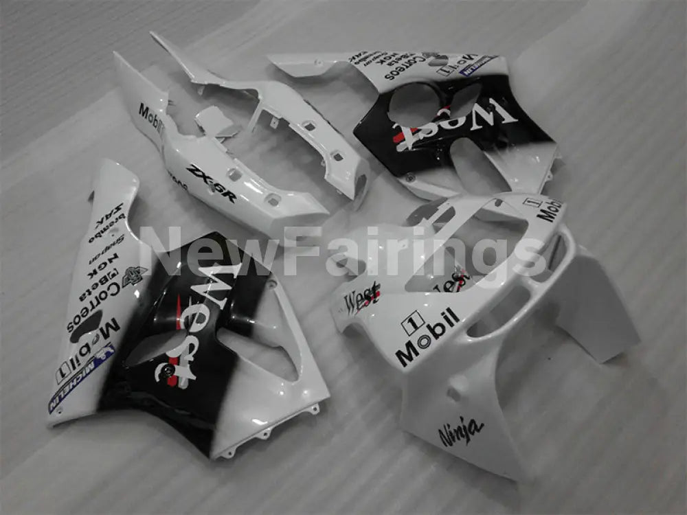 Black and White WEST - NINJA ZX-6R 94-97 Fairing Kit