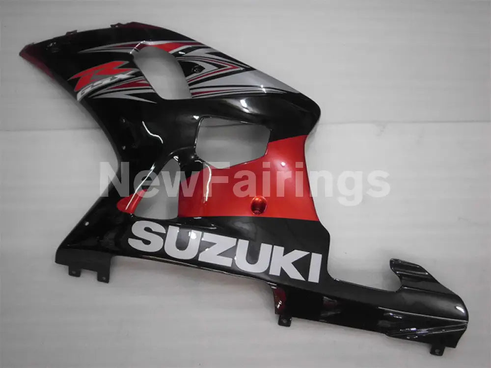 Black and Wine Red Factory Style - GSX-R600 01-03 Fairing Kit
