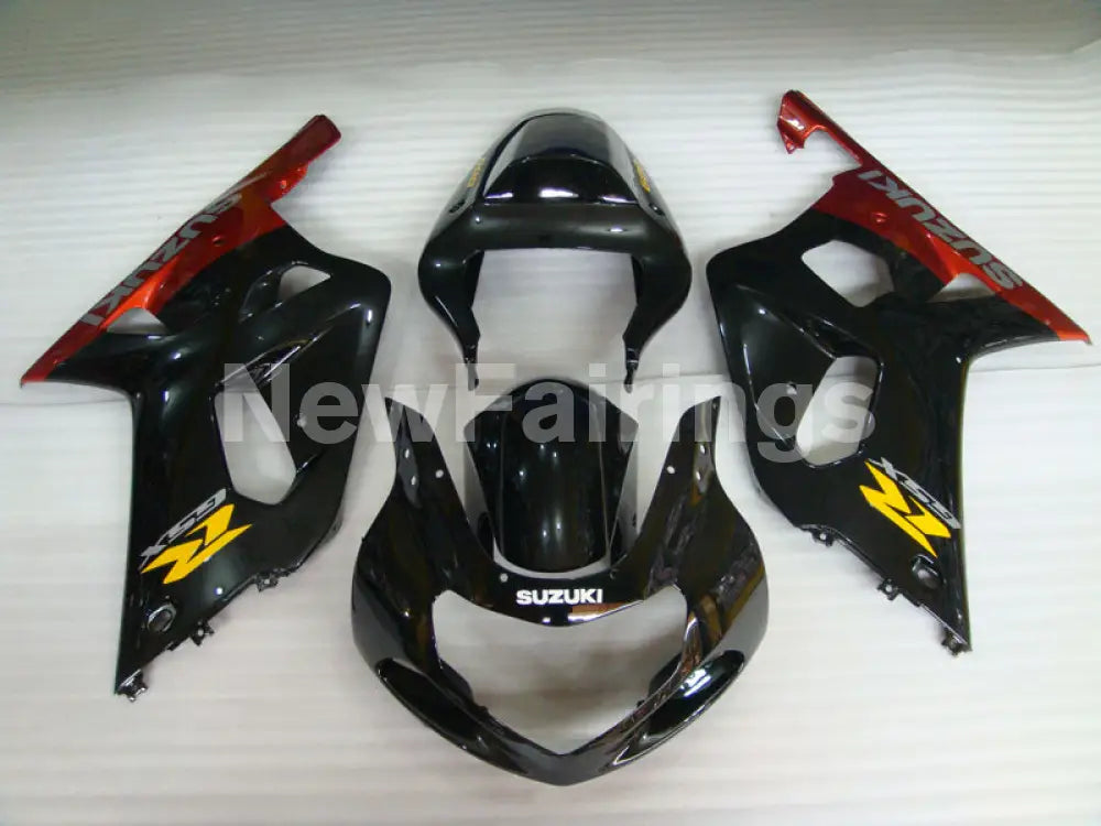 Black Wine Red Factory Style - GSX-R600 01-03 Fairing Kit