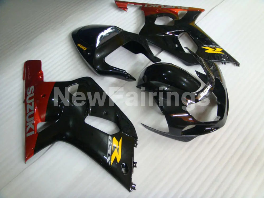 Black Wine Red Factory Style - GSX-R600 01-03 Fairing Kit