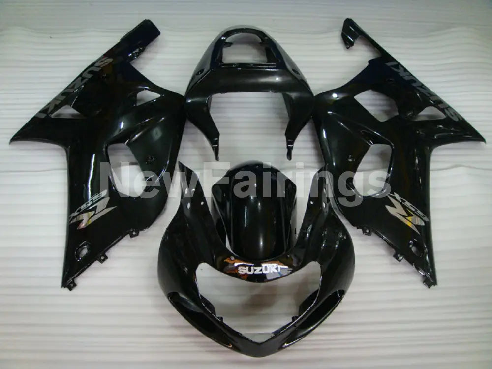 Black with Silver Decals Factory Style - GSX-R750 00-03 Fairing Kit