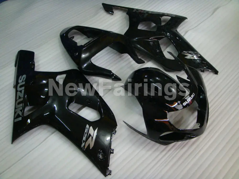 Black with Silver Decals Factory Style - GSX-R750 00-03 Fairing Kit