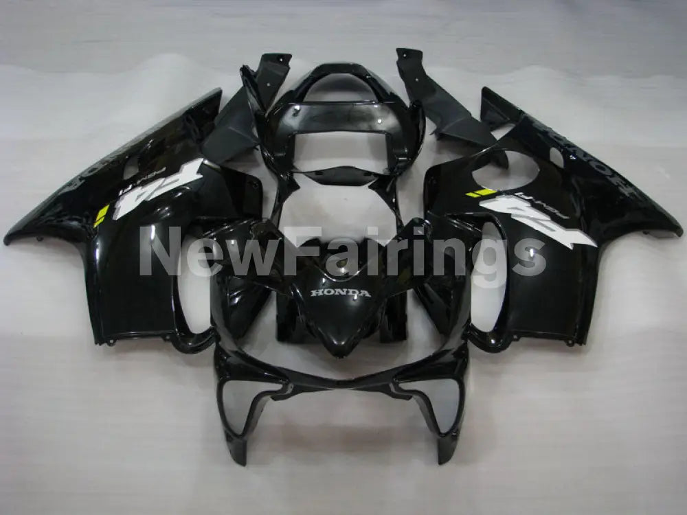 Black with White Decals Factory Style - CBR600 F4i 01-03 Fairing Kit