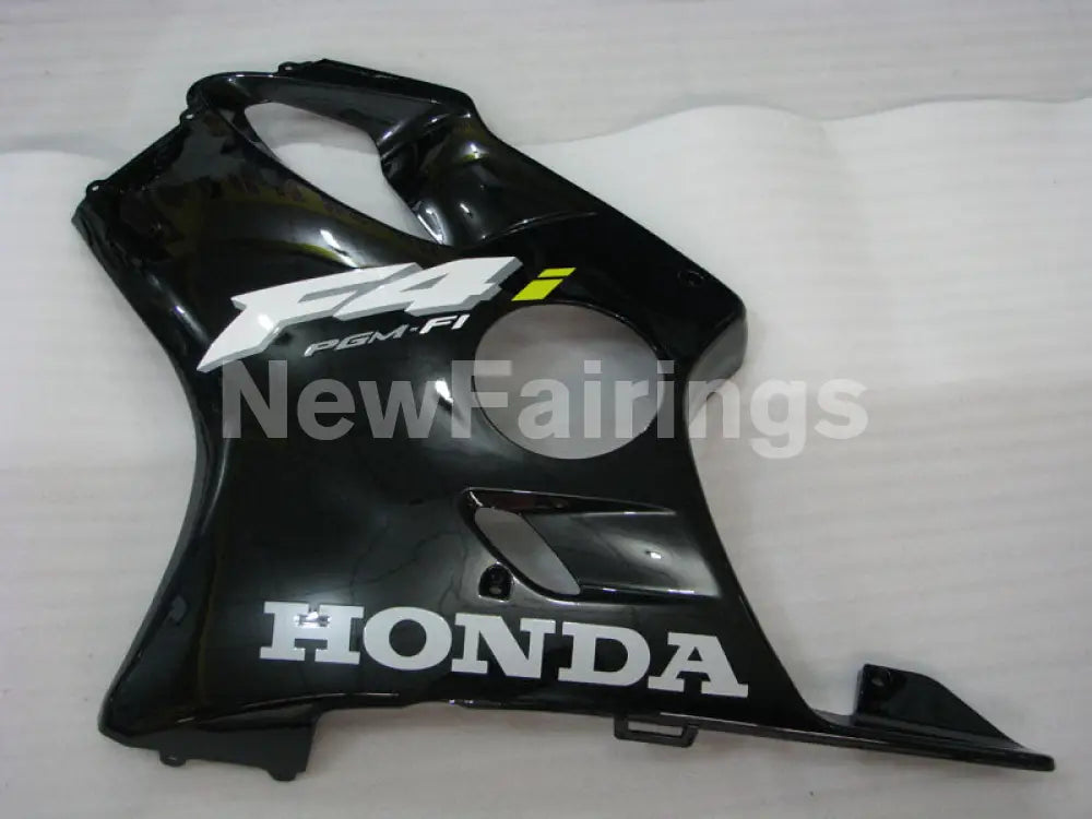 Black with White Decals Factory Style - CBR600 F4i 01-03 Fairing Kit