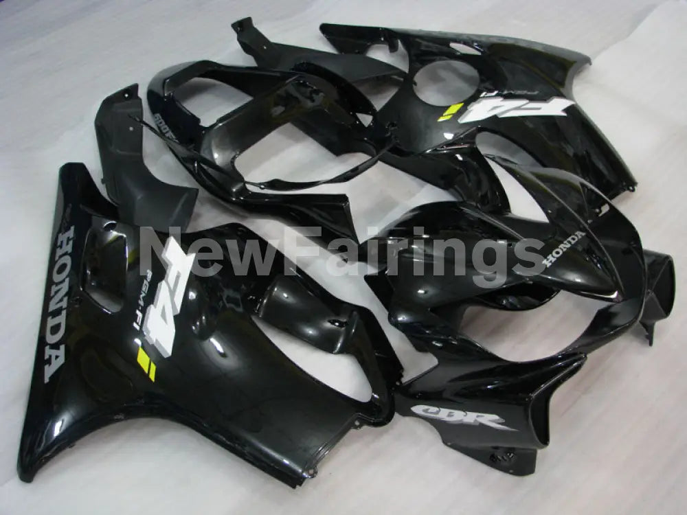 Black with White Decals Factory Style - CBR600 F4i 01-03 Fairing Kit