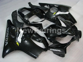 Black with White Decals Factory Style - CBR600 F4i 01-03 Fairing Kit