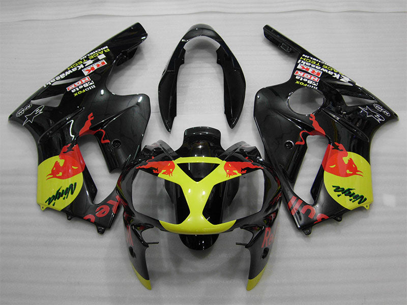 Black and Yellow Red Bull - NINJA ZX-12R 02-04 Fairing Kit