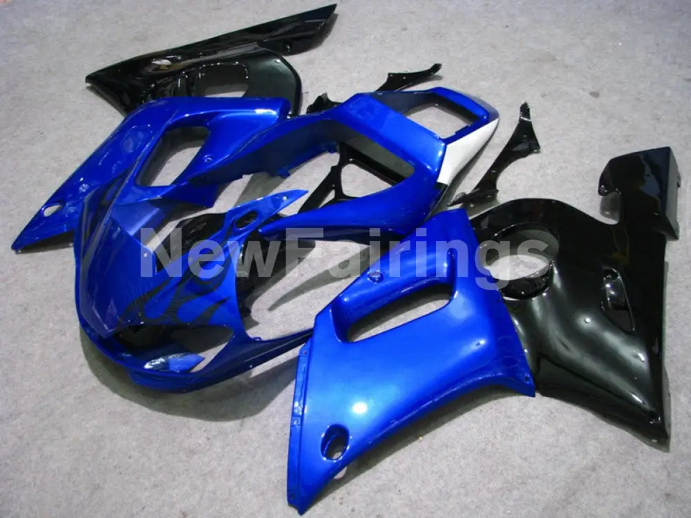 Blue and Black Flame - YZF-R6 98-02 Fairing Kit