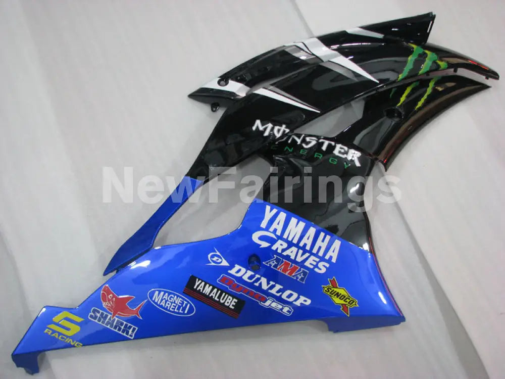Blue and Black Monster - YZF-R6 08-16 Fairing Kit