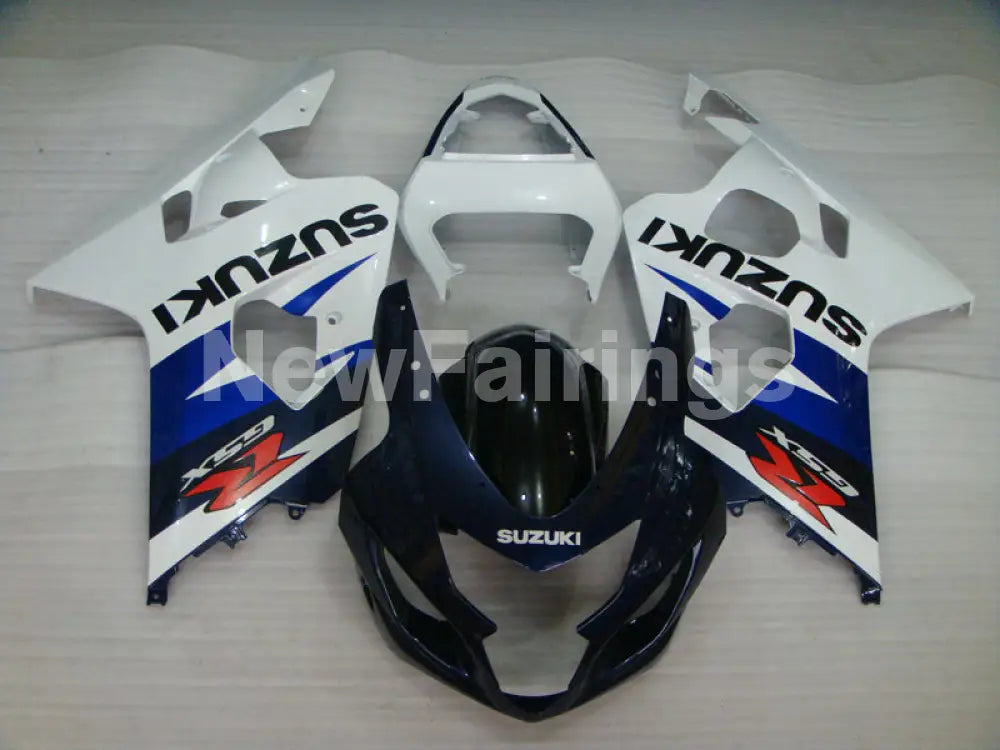 Blue and Black White Factory Style - GSX-R600 04-05 Fairing Kit