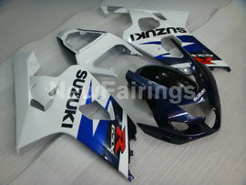 Blue and Black White Factory Style - GSX-R750 04-05 Fairing Kit