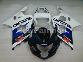 Blue and Black White Factory Style - GSX-R750 04-05 Fairing Kit