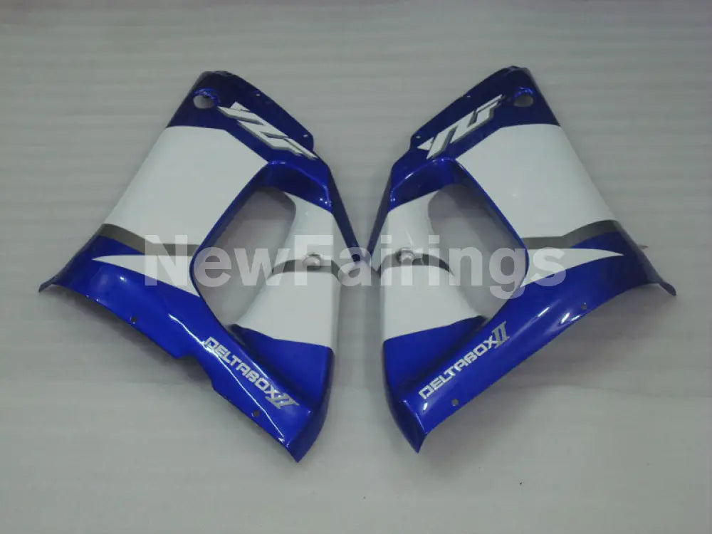 Blue and Black White Factory Style - YZF-R6 98-02 Fairing Kit